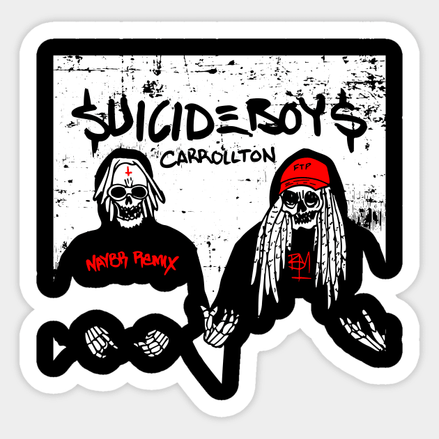 Suicideboys Vintageg Distressed Sticker by sanantaretro